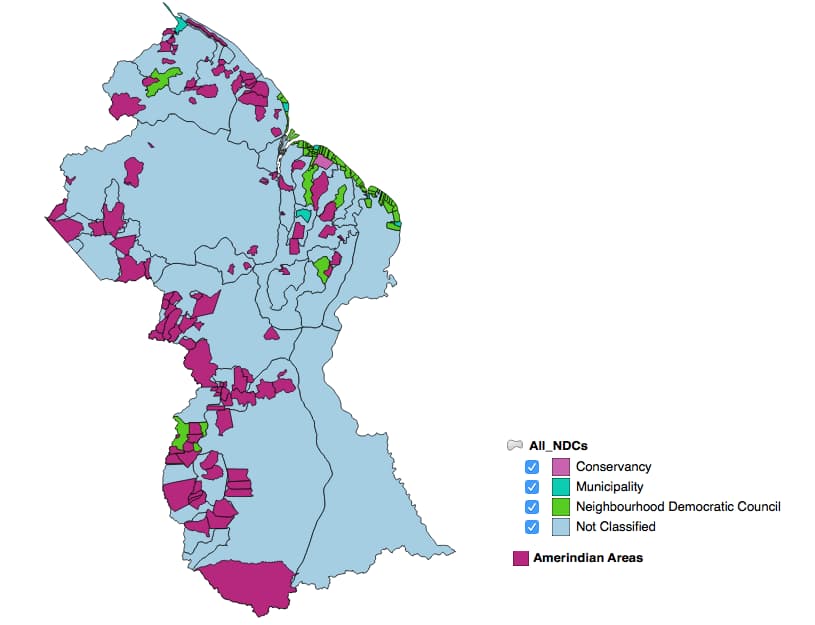 NDCs and Amerindian villages